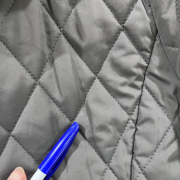 Lauren Ralph Lauren Jacket Womens Large Gray Brown Quilted Snap Lightweight Poly - Picture 3 of 15